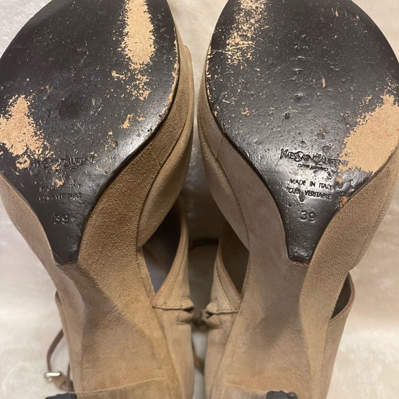 YSL SUEDE SANDAL HEEL - Picture 6 of 6